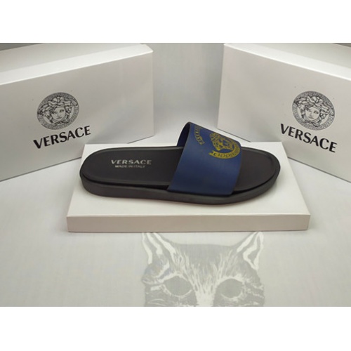 Replica Versace Slippers For Men #861284 $40.00 USD for Wholesale