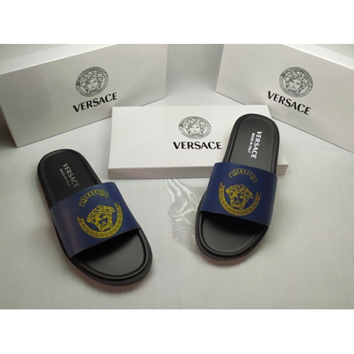 Replica Versace Slippers For Men #861284 $40.00 USD for Wholesale