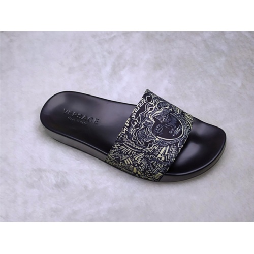 Replica Versace Slippers For Men #861287 $40.00 USD for Wholesale
