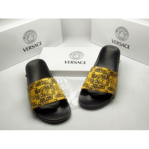 Replica Versace Slippers For Men #861288 $40.00 USD for Wholesale