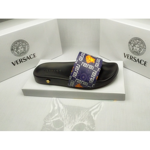 Replica Versace Slippers For Men #861290 $40.00 USD for Wholesale