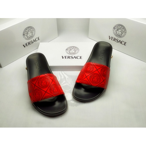 Replica Versace Slippers For Men #861291 $40.00 USD for Wholesale