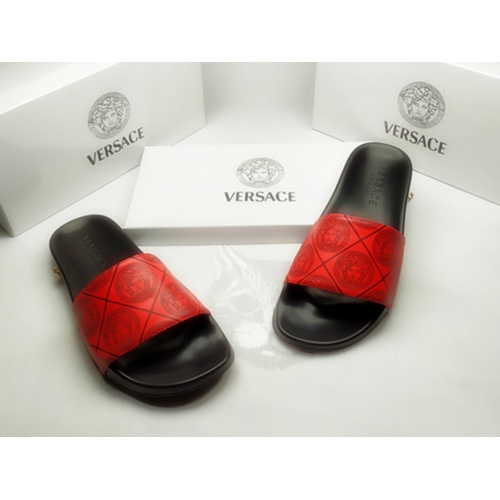 Replica Versace Slippers For Men #861291 $40.00 USD for Wholesale