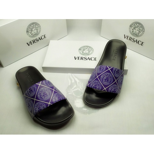 Replica Versace Slippers For Men #861292 $40.00 USD for Wholesale