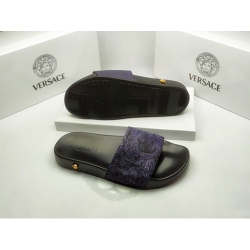 Replica Versace Slippers For Men #861293 $40.00 USD for Wholesale