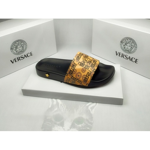 Replica Versace Slippers For Men #861294 $40.00 USD for Wholesale