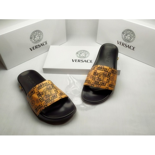Replica Versace Slippers For Men #861294 $40.00 USD for Wholesale