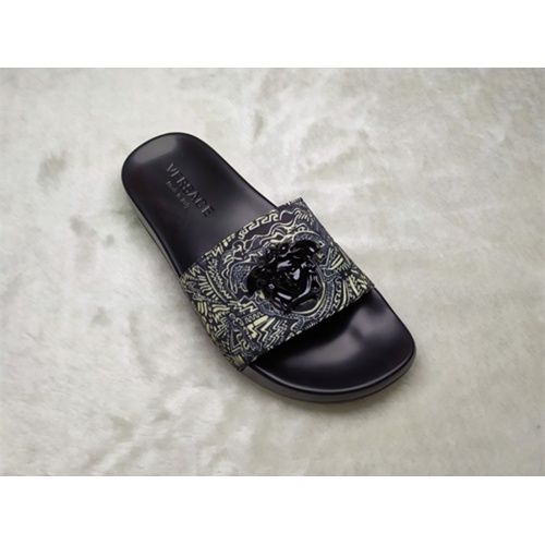 Replica Versace Slippers For Men #861296 $40.00 USD for Wholesale