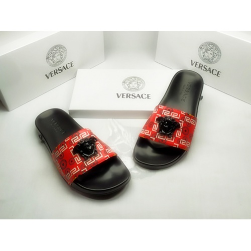 Replica Versace Slippers For Men #861298 $40.00 USD for Wholesale