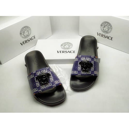 Replica Versace Slippers For Men #861299 $40.00 USD for Wholesale