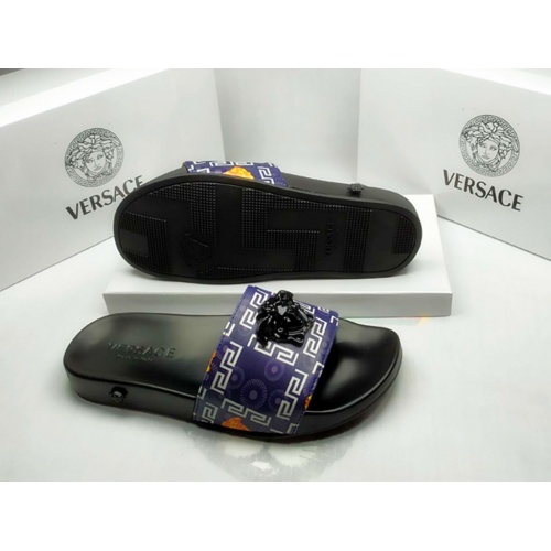 Replica Versace Slippers For Men #861299 $40.00 USD for Wholesale