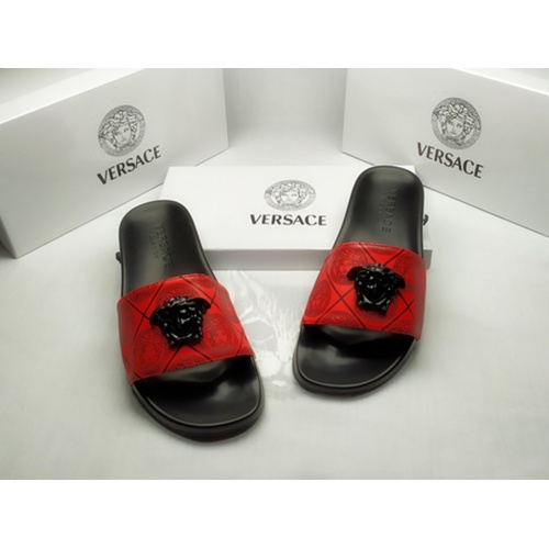 Replica Versace Slippers For Men #861300 $40.00 USD for Wholesale