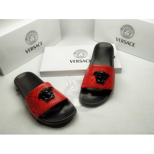 Replica Versace Slippers For Men #861300 $40.00 USD for Wholesale