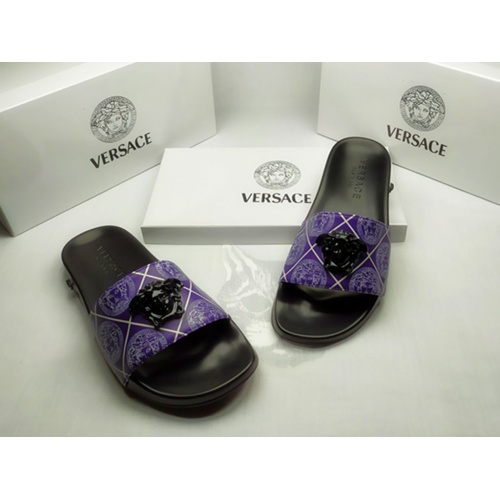 Replica Versace Slippers For Men #861301 $40.00 USD for Wholesale