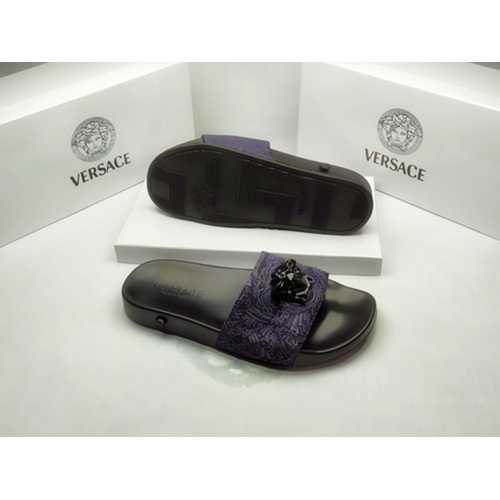 Replica Versace Slippers For Men #861302 $40.00 USD for Wholesale