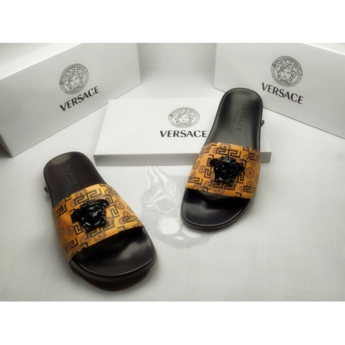 Replica Versace Slippers For Men #861303 $40.00 USD for Wholesale