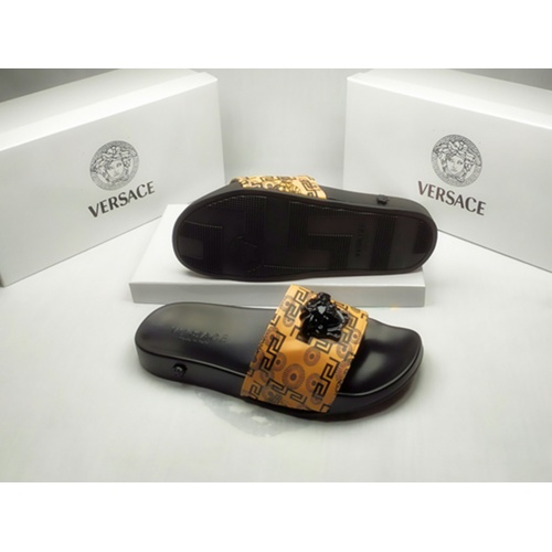 Replica Versace Slippers For Men #861303 $40.00 USD for Wholesale