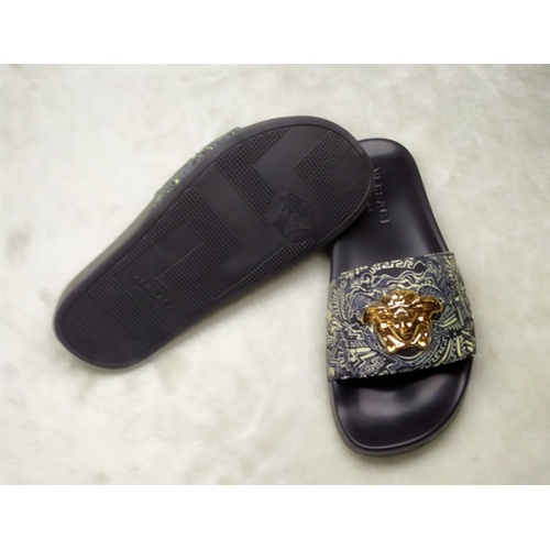 Replica Versace Slippers For Men #861305 $40.00 USD for Wholesale