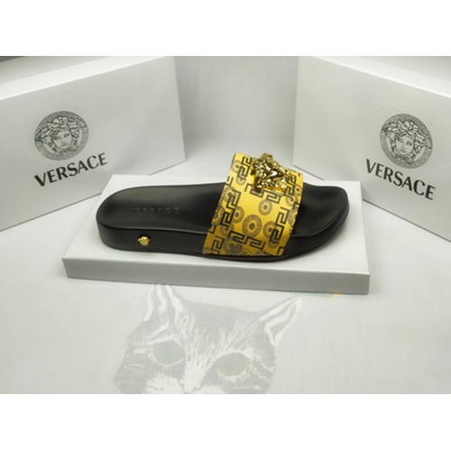 Replica Versace Slippers For Men #861306 $40.00 USD for Wholesale