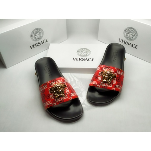 Replica Versace Slippers For Men #861307 $40.00 USD for Wholesale