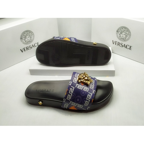 Replica Versace Slippers For Men #861308 $40.00 USD for Wholesale