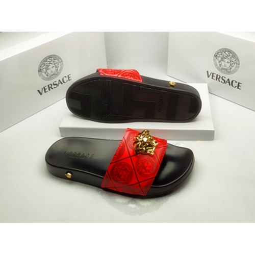 Replica Versace Slippers For Men #861309 $40.00 USD for Wholesale