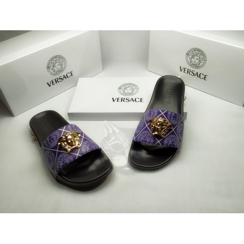 Replica Versace Slippers For Men #861310 $40.00 USD for Wholesale