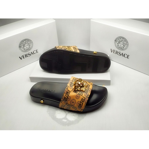 Replica Versace Slippers For Men #861312 $40.00 USD for Wholesale