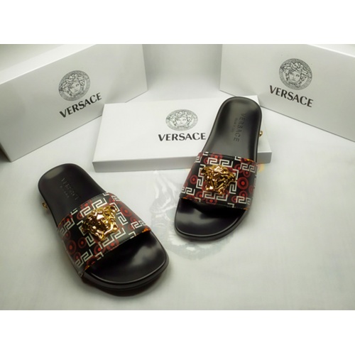 Replica Versace Slippers For Men #861313 $40.00 USD for Wholesale