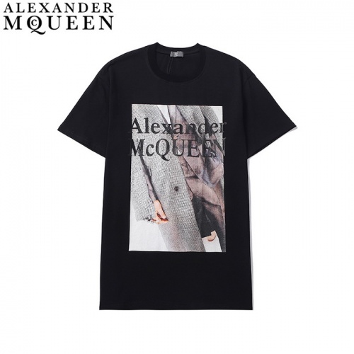 Alexander McQueen T-shirts Short Sleeved For Men #861362 $27.00 USD, Wholesale Replica Alexander McQueen T-shirts