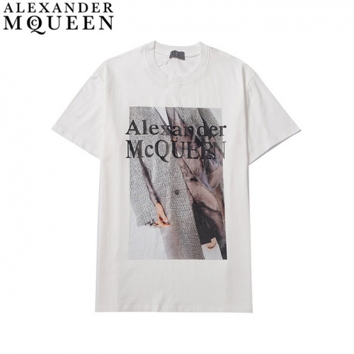 Alexander McQueen T-shirts Short Sleeved For Men #861363 $27.00 USD, Wholesale Replica Alexander McQueen T-shirts