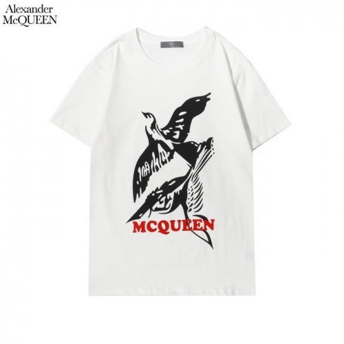 Alexander McQueen T-shirts Short Sleeved For Men #861384 $25.00 USD, Wholesale Replica Alexander McQueen T-shirts