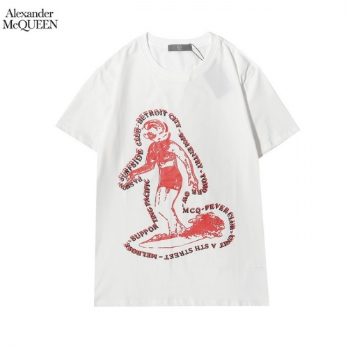 Alexander McQueen T-shirts Short Sleeved For Men #861388 $25.00 USD, Wholesale Replica Alexander McQueen T-shirts