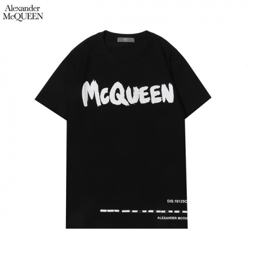 Alexander McQueen T-shirts Short Sleeved For Men #861391 $25.00 USD, Wholesale Replica Alexander McQueen T-shirts
