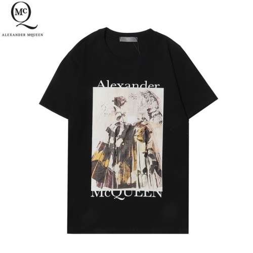 Alexander McQueen T-shirts Short Sleeved For Men #861396 $27.00 USD, Wholesale Replica Alexander McQueen T-shirts