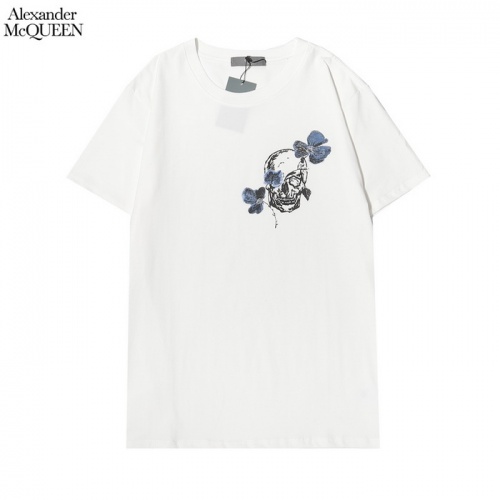 Alexander McQueen T-shirts Short Sleeved For Men #861404 $25.00 USD, Wholesale Replica Alexander McQueen T-shirts