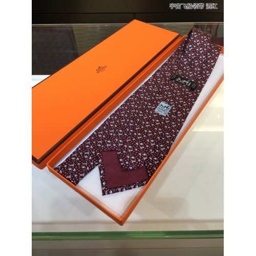 Replica Hermes Necktie For Men #862167 $60.00 USD for Wholesale