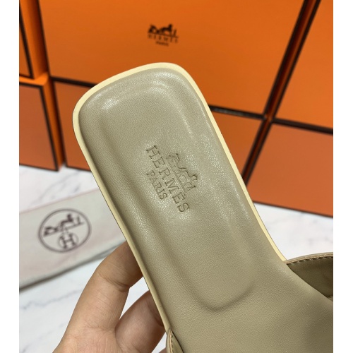 Replica Hermes Slippers For Women #862370 $56.00 USD for Wholesale