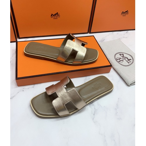 Replica Hermes Slippers For Women #862371 $56.00 USD for Wholesale