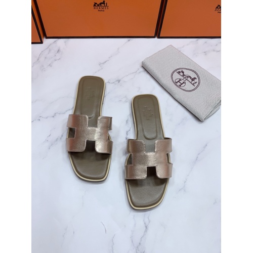 Replica Hermes Slippers For Women #862371 $56.00 USD for Wholesale