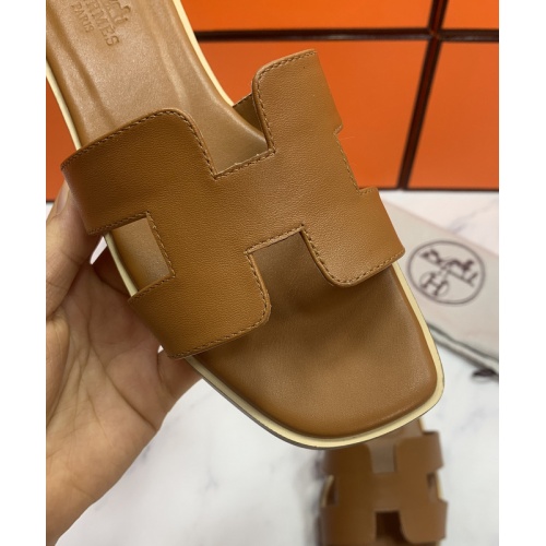 Replica Hermes Slippers For Women #862372 $56.00 USD for Wholesale