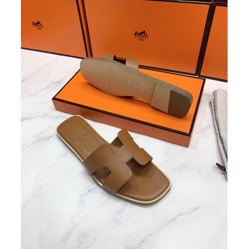 Replica Hermes Slippers For Women #862372 $56.00 USD for Wholesale
