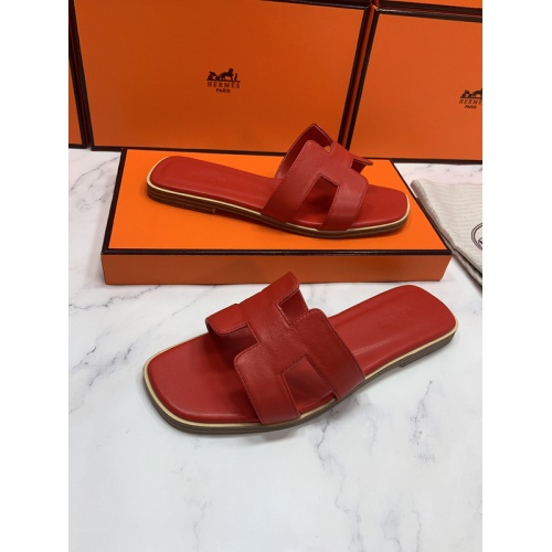 Replica Hermes Slippers For Women #862375 $56.00 USD for Wholesale