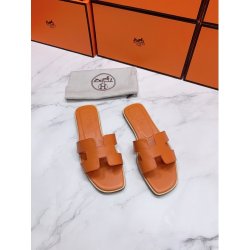 Replica Hermes Slippers For Women #862380 $56.00 USD for Wholesale
