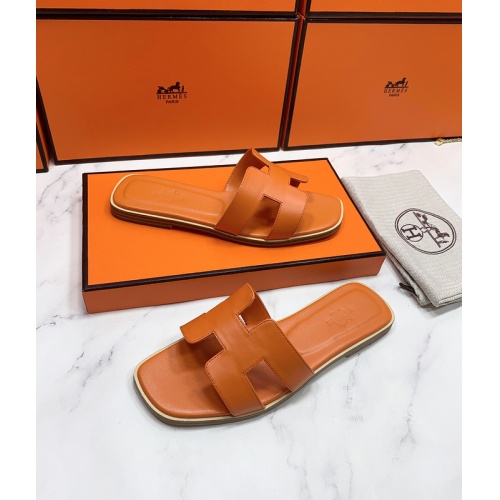 Replica Hermes Slippers For Women #862380 $56.00 USD for Wholesale