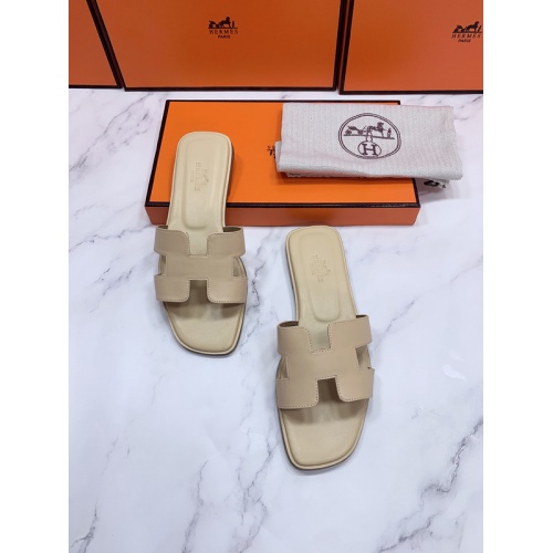 Replica Hermes Slippers For Women #862381 $56.00 USD for Wholesale
