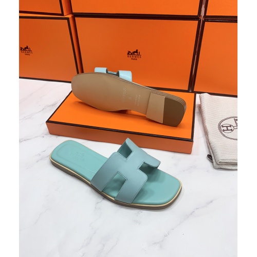 Replica Hermes Slippers For Women #862382 $56.00 USD for Wholesale