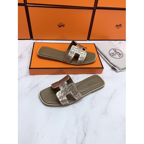 Replica Hermes Slippers For Women #862413 $56.00 USD for Wholesale