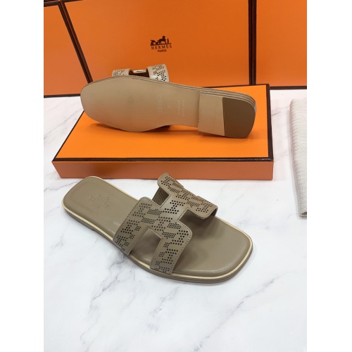 Replica Hermes Slippers For Women #862414 $56.00 USD for Wholesale