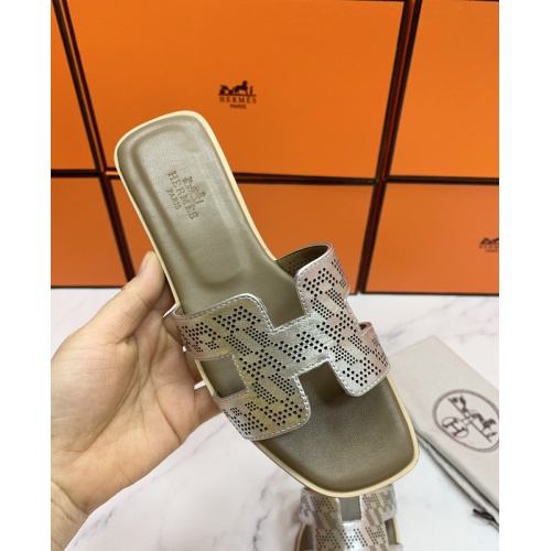 Replica Hermes Slippers For Women #862415 $56.00 USD for Wholesale